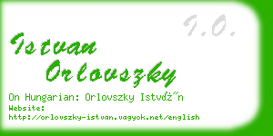 istvan orlovszky business card